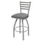 Holland Bar Stool Co 36" Swivel Bar Stool, Nickel Finish, Canter Grey Seat 41036AN007 - alternate 1